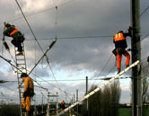 Image: Railway construction at Overton, 1989